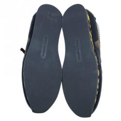 Pre Owned حذاء رياضي دولتشي أند غابانا جلد ثلاثي اللون وسويدي مقاس 43.5