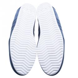 Pre Owned Dolce and Gabbana Two Tone Suede and Leather Sneakers Size 42