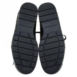 Pre Owned Dolce and Gabbana Black Quilted Leather Hi Top Trainer Sneakers Size 42