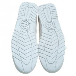 Pre Owned حذاء رياضي دولتشي آند غابانا جلد كريمي مثقب مقاس 44