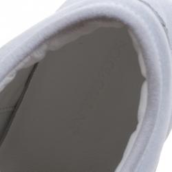 مملوكة مسبقًا Dolce and Gabbana White/Grey Leather and Suede High Top Sneakers Size 44