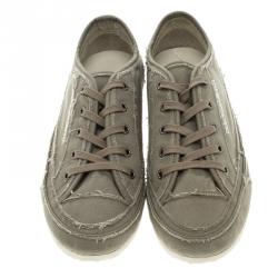 Pre Owned حذاء رياضي دول تشي أند غابانا أربطة كانفاس رصاصية مقاس 41