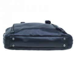 Pre Owned Dolce and Gabbana Black Leather Alan Breifcase