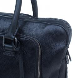 Pre Owned Dolce and Gabbana Black Leather Alan Breifcase