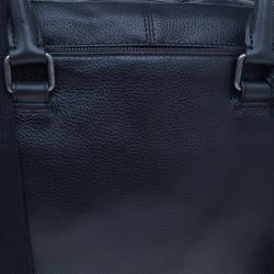 Pre Owned Dolce and Gabbana Black Leather Alan Breifcase