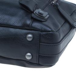 Pre Owned Dolce and Gabbana Black Leather Alan Breifcase