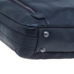 Pre Owned Dolce and Gabbana Black Leather Alan Breifcase