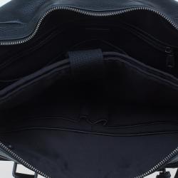 Pre Owned Dolce and Gabbana Black Leather Alan Breifcase