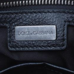 Pre Owned Dolce and Gabbana Black Leather Alan Breifcase