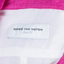 Dries Van Noten Long Sleeve Color-block Shirt M