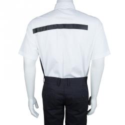 DSquared2 Monochrome Button-down Short Sleeve Cotton Shirt XXL