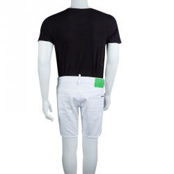 DSquared2 White Denim Bermuda Shorts L