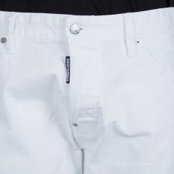 DSquared2 White Denim Bermuda Shorts L