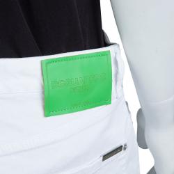 DSquared2 White Denim Bermuda Shorts L