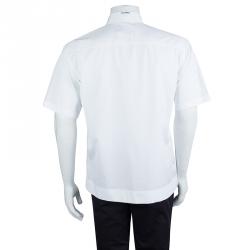 DSquared2 Monochrome Printed Short Sleeve Button Down Cotton Shirt XXL