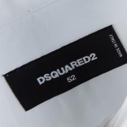 DSquared2 Monochrome Printed Short Sleeve Button Down Cotton Shirt XXL
