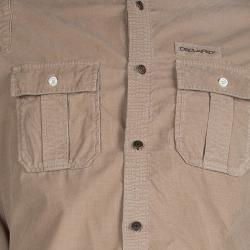 Dsquared  Beige Corduroy Button Front Shirt XXL