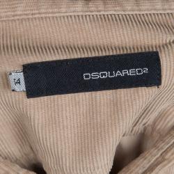 Dsquared  Beige Corduroy Button Front Shirt XXL