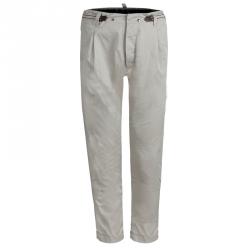 DSquared2 Beige Cotton Faux Boxer Waist Detail Chinos XS 