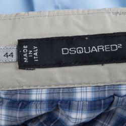 DSquared2 Beige Cotton Faux Boxer Waist Detail Chinos XS 