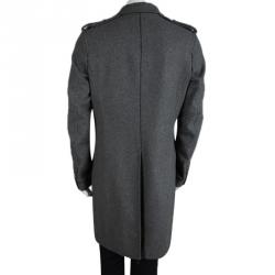Dsquared2 Grey Wool Overcoat XL