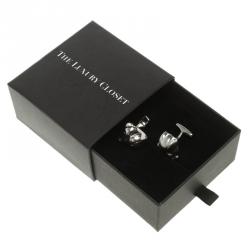 Pre Owned Alfred Dunhill Iconic Bulldog Silver Cufflinks