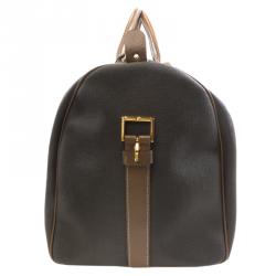 Dunhill Grey Coated Canvas Duffel Bag