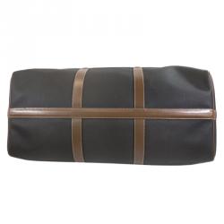 Dunhill Grey Coated Canvas Duffel Bag
