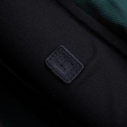 Dunhill Black Pebbled Leather Flap Messenger Bag