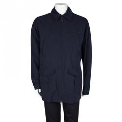 Dunhill Navy Blue Cotton Vest and Jacket Set L