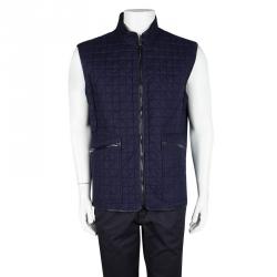 Dunhill Navy Blue Cotton Vest and Jacket Set L