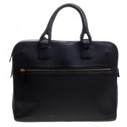 Dunhill Black Leather Business Briefcase