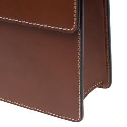 Pre Owned Dunhill Brown Leather Vintage Clutch Bag