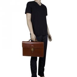 Dunhill Tan Leather Vintage Document Briefcase