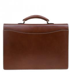 Dunhill Tan Leather Vintage Document Briefcase