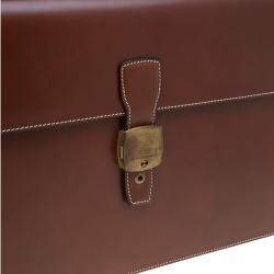 Dunhill Tan Leather Vintage Document Briefcase