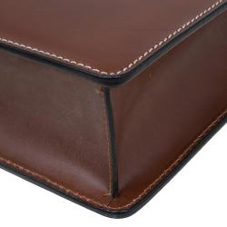 Dunhill Tan Leather Vintage Document Briefcase