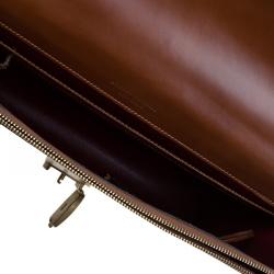 Dunhill Tan Leather Vintage Document Briefcase