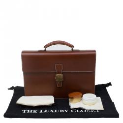Dunhill Tan Leather Vintage Document Briefcase
