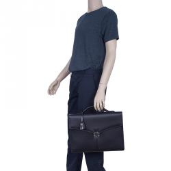 Dunhill Black Leather Confidential Briefcase