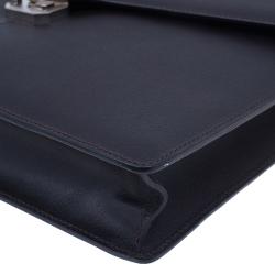 Dunhill Black Leather Confidential Briefcase