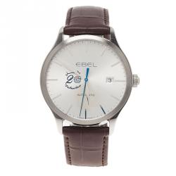 Pre Owned Ebel Silver Stainless Steel 100 Classic Men's Wristwatch 40MM