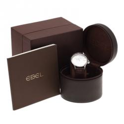Pre Owned Ebel Silver Stainless Steel 100 Classic Men's Wristwatch 40MM