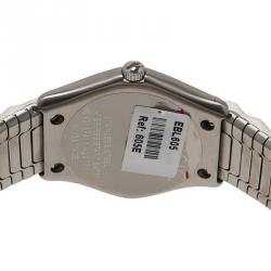 Pre Owned Ebel Mother of Pearl Stainless Steel Diamond Classic Men's Wristwatch 36MM