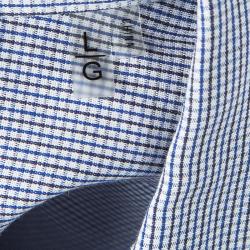 Pre Owned Elie Tahari Blue Checkered Long Sleeve Button Front Shirt L