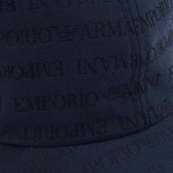 Pre Owned Emporio Armani Blue Logo Baseball Cap Size L