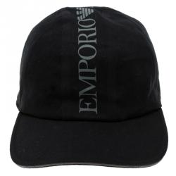 Pre Owned Emporio Armani Black Logo Cap Size L- XL OP 300