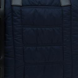 Pre Owned Emporio Armani Navy Blue Nylon Padded Shopper Tote