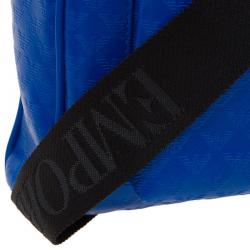 Emporio Armani Blue Leather Medium Messenger Bag