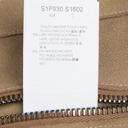 Pre Owned Emporio Armani Beige Felt Pleated Trousers XXL